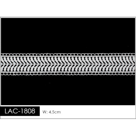 Guipur en Tira LAC-1808 Encaje en Fibra de Leche: Escalera, Estrella y Rombos