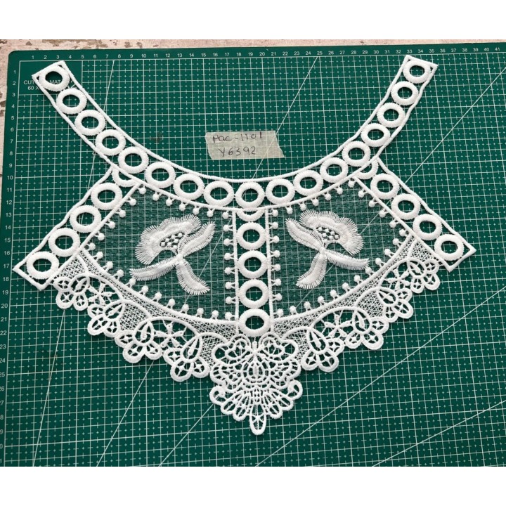 Guipur MAC-1101 Encaje en Fibra de Leche: Escalera, Estrella y Rombos