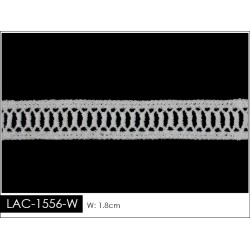 Guipur en Tira LAC-1556-W Encaje en Fibra de Leche: Escalera, Estrella y Rombos