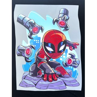 Parche decorado MAC-PAT-1041 con lentejuelas, perlas y barbas.