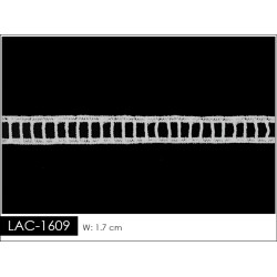 Guipur en Tira LAC-1609 Encaje en Fibra de Leche: Escalera, Estrella y Rombos