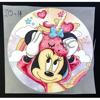 Parche decorado MAC-PAT-1042 con lentejuelas, perlas y barbas.