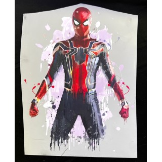 Parche decorado MAC-PAT-1047 con lentejuelas, perlas y barbas.