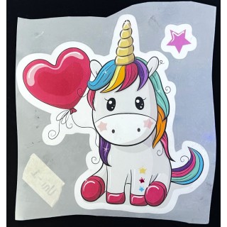 Parche decorado MAC-PAT-1043 con lentejuelas, perlas y barbas.