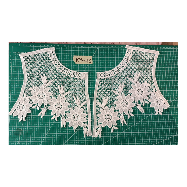 Guipur MAC-1066 Encaje en Fibra de Leche: Escalera, Estrella y Rombos