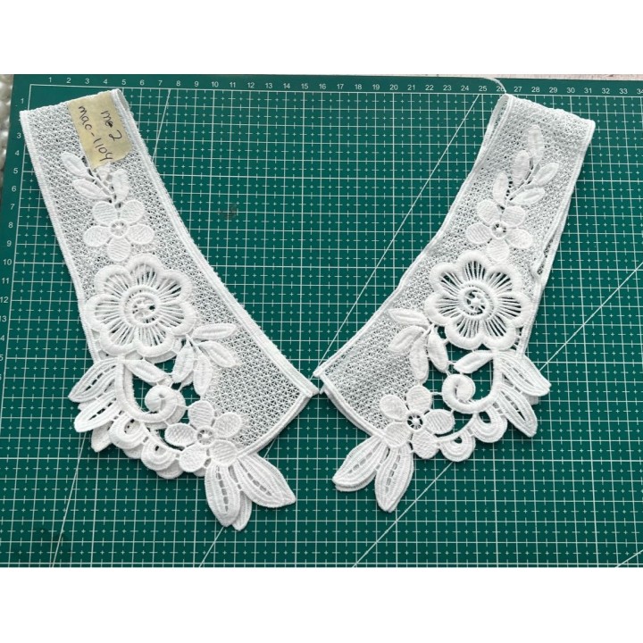 Guipur MAC-1104 Encaje en Fibra de Leche: Escalera, Estrella y Rombos