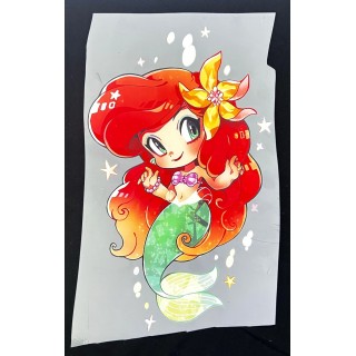 Parche decorado MAC-PAT-1036 con lentejuelas, perlas y barbas.