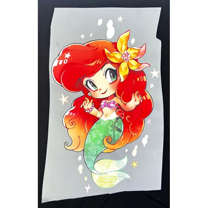 Parche decorado MAC-PAT-1036 con lentejuelas, perlas y barbas.