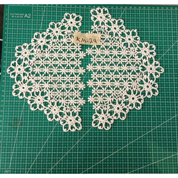 Guipur MAC-1070 Encaje en Fibra de Leche: Escalera, Estrella y Rombos