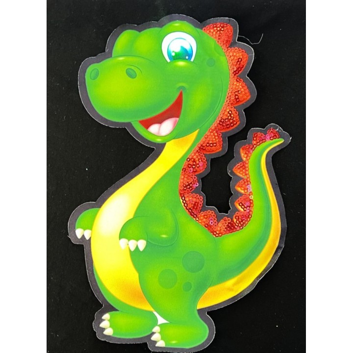 Parche decorado MAC-PAT-1059 con lentejuelas, perlas y barbas.