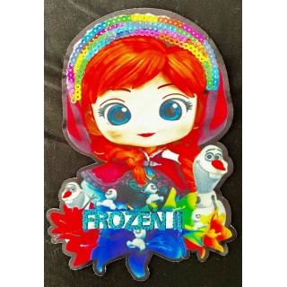 Parche decorado MAC-PAT-1093 con lentejuelas, perlas y barbas.