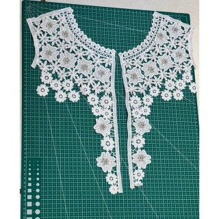 Guipur MAC-1061 Encaje en Fibra de Leche: Escalera, Estrella y Rombos