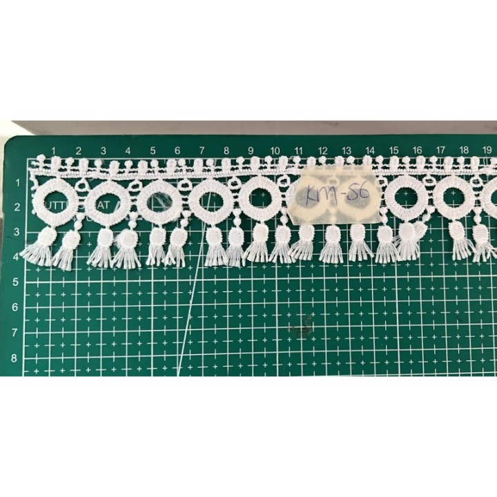 Guipur MAC-1041 Encaje en Fibra de Leche: Escalera, Estrella y Rombos