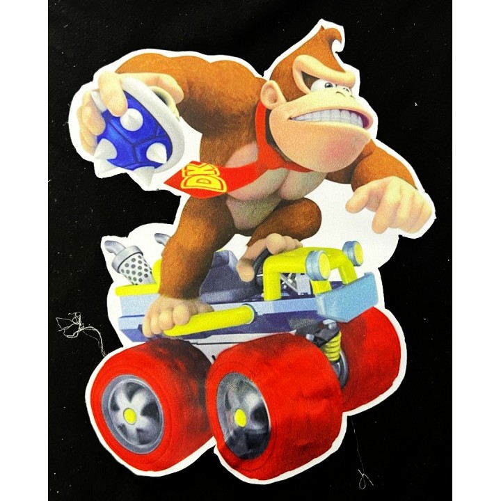 Parche decorado MAC-PAT-1062 con lentejuelas, perlas y barbas.