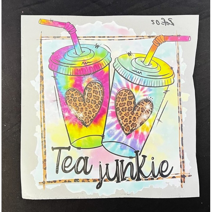 Parche decorado MAC-PAT-1016 con lentejuelas, perlas y barbas.