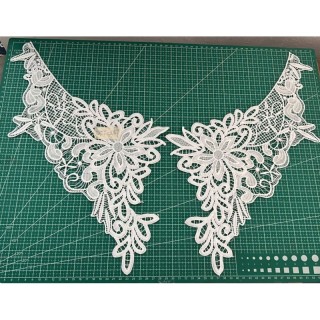 Guipur MAC-1046 Encaje en Fibra de Leche: Escalera, Estrella y Rombos