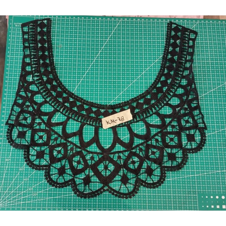 Guipur MAC-1076-B Encaje en Fibra de Leche: Escalera, Estrella y Rombos