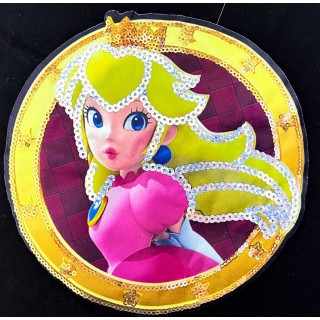 Parche decorado MAC-PAT-1064 con lentejuelas, perlas y barbas.