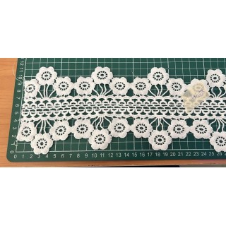 Guipur MAC-1006 Encaje en Fibra de Leche: Escalera, Estrella y Rombos