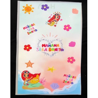 Parche decorado MAC-PAT-1048 con lentejuelas, perlas y barbas.