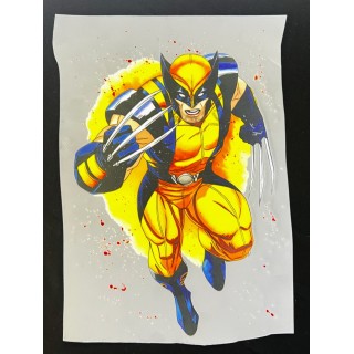 Parche decorado MAC-PAT-1027 con lentejuelas, perlas y barbas.