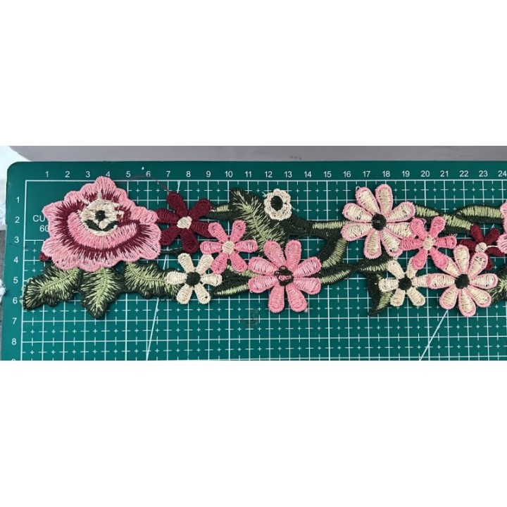 Guipur MAC-1024 Encaje en Fibra de Leche: Escalera, Estrella y Rombos