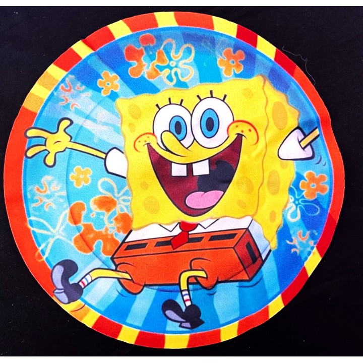 Parche decorado MAC-PAT-1077 con lentejuelas, perlas y barbas.