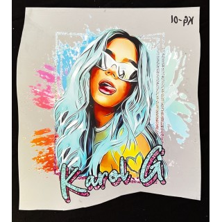 Parche decorado MAC-PAT-1001 con lentejuelas, perlas y barbas.