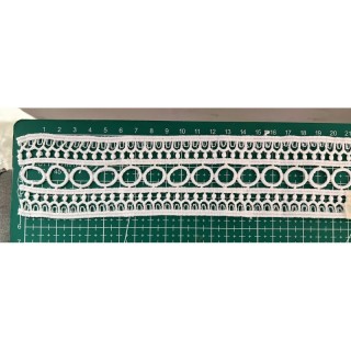 Guipur MAC-1032 Encaje en Fibra de Leche: Escalera, Estrella y Rombos