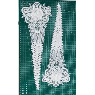 Guipur MAC-1062 Encaje en Fibra de Leche: Escalera, Estrella y Rombos