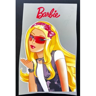 Parche decorado MAC-PAT-1032 con lentejuelas, perlas y barbas.