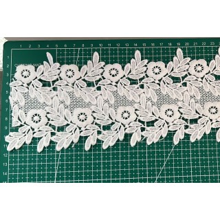 Guipur MAC-1015 Encaje en Fibra de Leche: Escalera, Estrella y Rombos