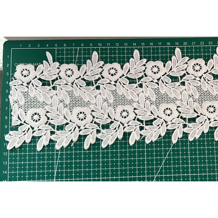 Guipur MAC-1015 Encaje en Fibra de Leche: Escalera, Estrella y Rombos