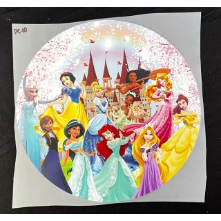 Parche decorado MAC-PAT-1007 con lentejuelas, perlas y barbas.