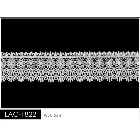 Guipur en Tira LAC-1822 Encaje en Fibra de Leche: Escalera, Estrella y Rombos