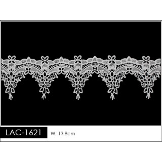 Guipur LAC-1621 Encaje en Fibra de Leche: Escalera, Estrella y Rombos
