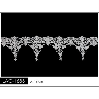 Guipur LAC-1633 Encaje en Fibra de Leche: Escalera, Estrella y Rombos