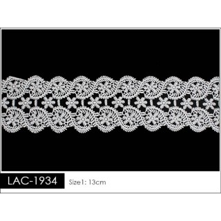 Guipur LAC-1934 Encaje en Fibra de Leche: Escalera, Estrella y Rombos