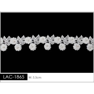 Guipur LAC-1865 Encaje en Fibra de Leche: Escalera, Estrella y Rombos