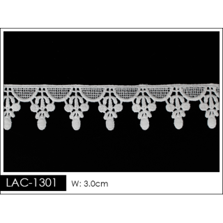 Guipur LAC-1301 Encaje en Fibra de Leche: Escalera, Estrella y Rombos