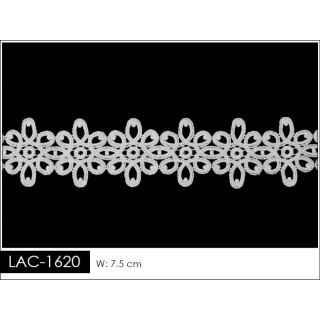 Guipur LAC-1620 Encaje en Fibra de Leche: Escalera, Estrella y Rombos