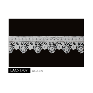 Guipur LAC-1709 Encaje en Fibra de Leche: Escalera, Estrella y Rombos