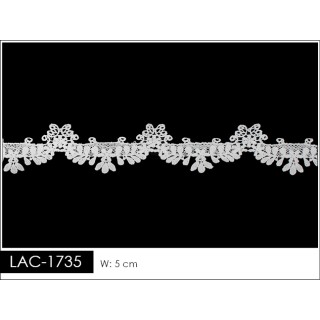 Guipur LAC-1735 Encaje en Fibra de Leche: Escalera, Estrella y Rombos