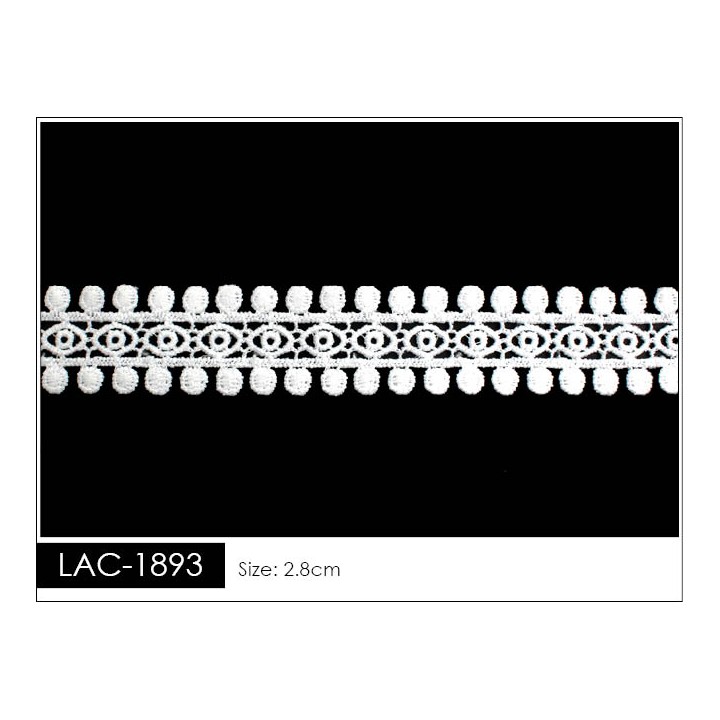 Guipur LAC-1893 Encaje en Fibra de Leche: Escalera, Estrella y Rombos