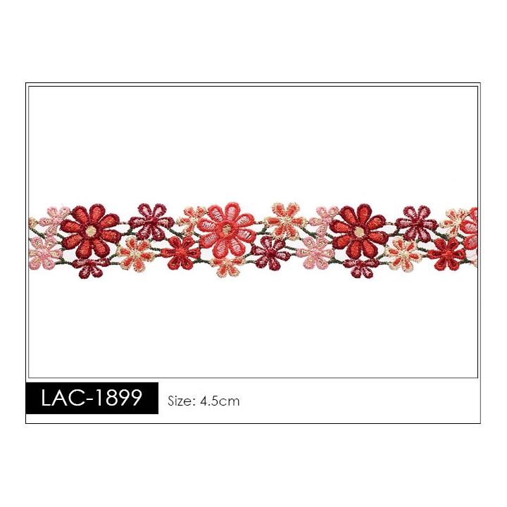 Guipur LAC-1899 Encaje en Fibra de Leche: Escalera, Estrella y Rombos