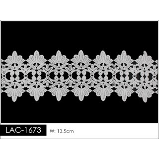 Guipur LAC-1673 Encaje en Fibra de Leche: Escalera, Estrella y Rombos