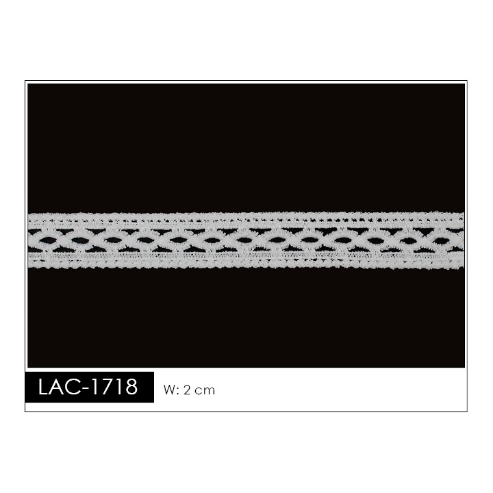 Guipur LAC-1718 Encaje en Fibra de Leche: Escalera, Estrella y Rombos