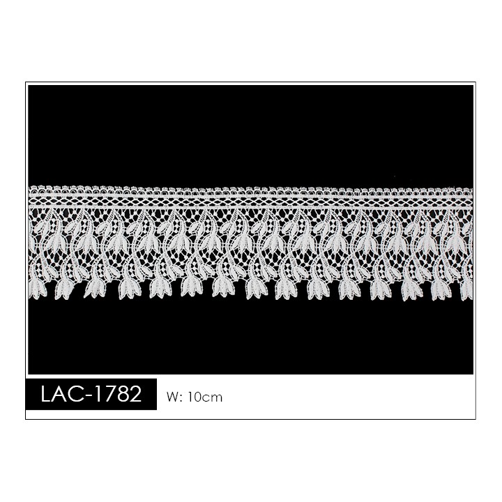 Guipur LAC-1782 Encaje en Fibra de Leche: Escalera, Estrella y Rombos