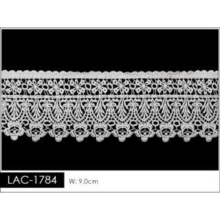 Guipur LAC-1784 Encaje en Fibra de Leche: Escalera, Estrella y Rombos