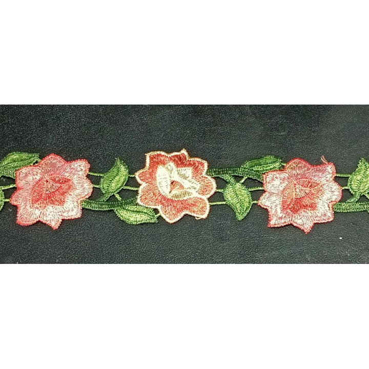 Guipur LAC-1261 Encaje en Fibra de Leche: Escalera, Estrella y Rombos